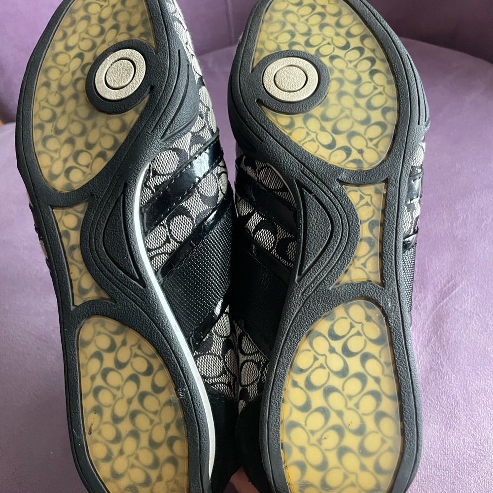 Coach Monogram Black and Gray Sneakers - Picture 5 of 7
